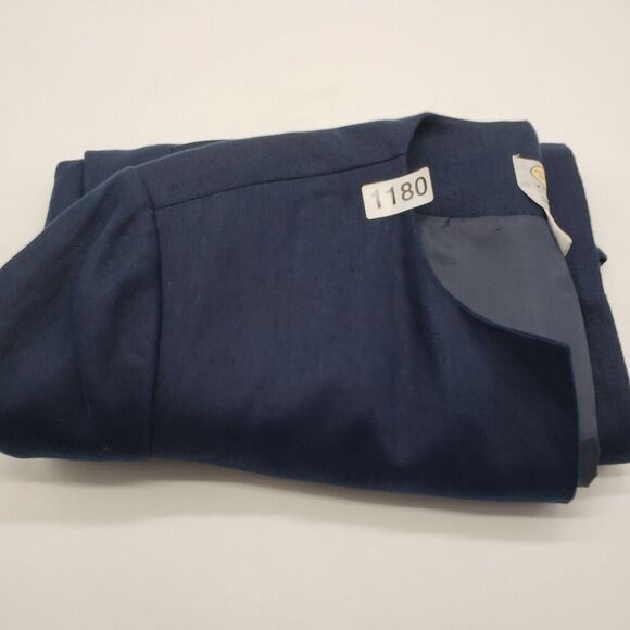 Talbots Blazer Womens 20W Navy Blue Irish Linen Lined Career Suit Jacket Pockets - Picture 9 of 9